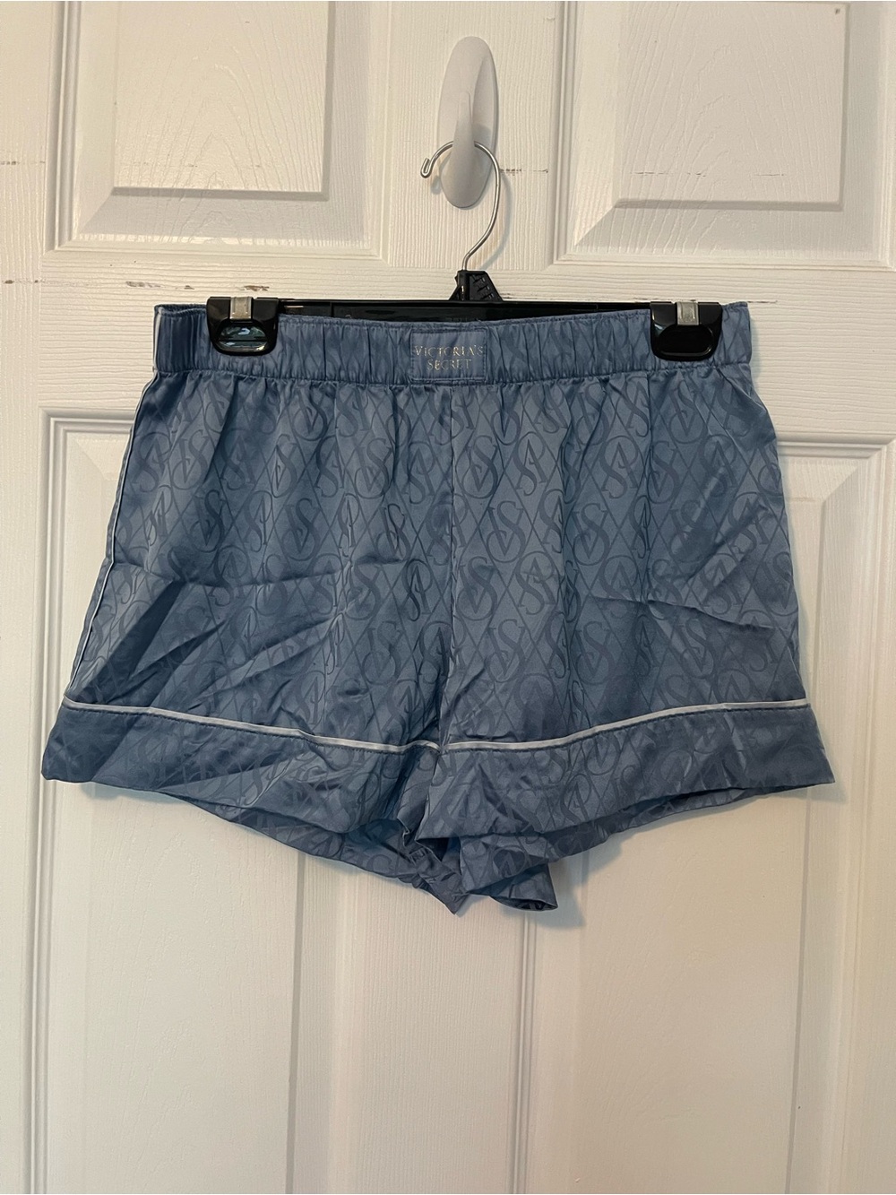Victoria's Secret Dusty Blue Satin Pajama Shorts